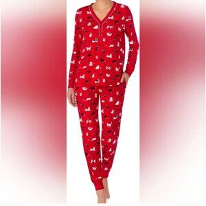 kate spade long Sleeve Henley Top & Jogger Pant Pajama pj Set size small nwt